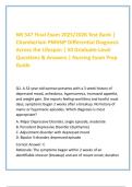 NR 547 Final Exam 2025&sol;2026 Test Bank &vert; Chamberlain PMHNP Differential Diagnosis Across the Lifespan &vert; 50 Graduate-Level Questions & Answers &vert; Nursing Exam Prep Guide