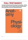 Test Bank for Anatomy and Physiology 2e by OpenStax &ndash; Official Full-Color Edition &vert; All 30 Chapters Covered&vert; Verified Multiple-Choice Questions & Answers &lpar;2025&sol;2026 Update&rpar;