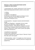 MCB 246 - FINAL EXAM QUESTIONS WITH COMPLETE SOLUTIONS