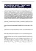 FL BAR EXAM WILLS &plus; TRUSTS MCQ QUESTIONS AND ANSWERS