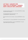 ATI TEAS 7 Practice Test 2026&colon; Reading&comma; Science&comma; Math&comma; and English Full Exam Prep