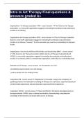 Intro to Art Therapy Final questions & answers graded A&plus;