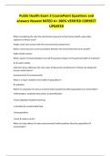 Public Health Exam 3 CoursePoint Questions and answers Newest RATED A&plus; 100&percnt; VERIFIED CORRECT UPDATED 