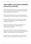 IDAHO PROPERTY AND CASUALTY INSURANCE EXAM ACTUAL EXAM 2026
