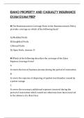 IDAHO PROPERTY AND CASUALTY INSURANCE EXAM EXAM PREP