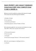 IDAHO PROPERTY AND CASUALTY INSURANCE EXAM EXAM SCRIPT 2026 COMPLETE EXAM Q AND A GRADED A&plus;
