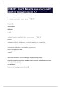 BCEMP- Blunt Trauma questions with verified answers rated A&plus;