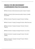 INDIANA FOR HIRE ENDORSEMENT COMPREHENSIVE PRACTICE EXAM 2026