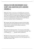 INDIANA FOR HIRE ENDORSEMENT EXAM SCRIPT 2026 QUESTIONS WITH ANSWERS GRADED A&plus;