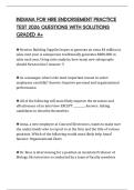 INDIANA FOR HIRE ENDORSEMENT PRACTICE TEST 2026 QUESTIONS WITH SOLUTIONS GRADED A&plus;