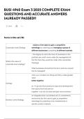 BUSI 4940 Exam 3 2025 COMPLETE EXAM QUESTIONS AND ACCURATE ANSWERS &vert;ALREADY PASSED&excl;&excl;