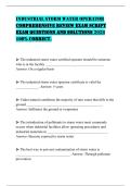 INDUSTRIAL STORM WATER OPERATOR COMPREHENSIVE REVIEW EXAM SCRIPT EXAM QUESTIONS AND SOLUTIONS 2026 100&percnt; CORRECT&period;