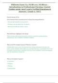 NURS 110 Midterm Exam V2 2026 Introduction to Professional Nursing Practice Questions with Verified Answer Explanations Graded A &ndash; WCU