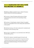 JR 201 EXAMINATION TEST FINAL PAPER FULL SOLUTION 2026 GRADED A&plus;
