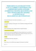 PEREGRINE EXAM 2026&sol;2027 WITH  ACTUAL CORRECT QUESTIONS AND  VERIFIED DETAILED ANSWERS  &vert;CURRENTLY TESTING QUESTIONS AND  SOLUTIONS&vert;ALREADY GRADED  A&plus;&vert;NEWEST&vert;JUST  RELEASED&excl;&excl;&vert;GUARANTEED PASS 