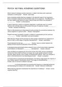 PSYCH 160 FINAL KONDRAD QUESTIONS