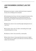 LAW FOR BUSINESS CONTRACT LAW TEST 2026