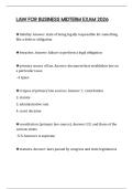 LAW FOR BUSINESS MIDTERM EXAM 2026
