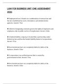 LAW FOR BUSINESS UNIT ONE ASSESSMENT 2026LAW FOR BUSINESS UNIT ONE ASSESSMENT 2026