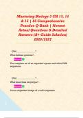 Mastering Biology 3 CH 13&comma; 14 & 15 &vert; 85 Comprehensive Practice Q-Bank &vert; Newest Actual Questions & Detailed Answers &lpar;A&plus; Guide Solution&rpar; 2026&sol;2027 