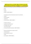 2025 DAVITA CCHT PRACTICE EXAM QUESTIONS WITH CORRECT ANSWERS 2025&sol;2026