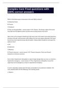 Complex Care Final questions with 100&percnt; correct answers 2025&sol;2026