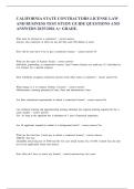 CALIFORNIA STATE CONTRACTORS LICENSE LAW  AND BUSINESS TEST STUDY GUIDE QUESTIONS AND  ANSWERS 2025&sol;2026 A&plus; GRADE&period;