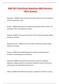 BUS 381 Final Exam Questions With Answers 100&percnt; Correct 