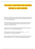 TBS Exam 1 &ndash; Questions and Answers &ndash; 100&percnt; Verified A&plus; Study Material