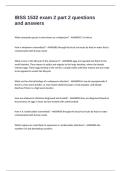 IBSS 1532 exam 2 part 2 questions and answers