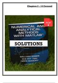 Solutions Manual for Numerical and Analytical Methods with MATLAB 1st Edition by Bober