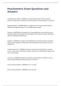 Psychometric Exam Questions and Answers
