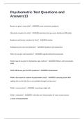 Psychometric Test Questions and Answers