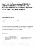 Block 1 & 2 - Air Transportation &lpar;2T2X1&rpar; EXAM 2025 COMPLETE EXAM QUESTIONS AND VERIFIED ANSWERS &vert;RECENTLY TESTING REAL EXAM QUESTIONS&vert; 100&percnt; SOLVED&excl;&excl;