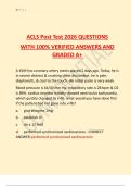 ACLS Post Test 2026 QUESTIONS  WITH 100&percnt; VERIFIED ANSWERS AND  GRADED A&plus;