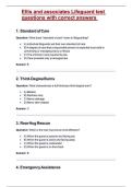 Ellis and associates Lifeguard test questions with correct answers 