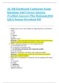 AL ER Earthwork Contractor Exam  Questions And Correct Answers  &lpar;Verified Answers&rpar; Plus Rationale2026  Q&A&vert; Instant Download Pdf