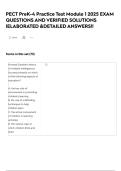 PECT PreK-4 Practice Test Module 1 2025 EXAM QUESTIONS AND VERIFIED SOLUTIONS &vert;ELABORATED &DETAILED ANSWERS&excl;&excl;