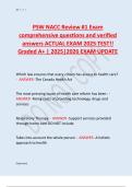 PSW NACC Review &num;1 Exam  comprehensive questions and verified  answers ACTUAL EXAM 2025 TEST&excl;&excl;  Graded A&plus; &vert; 2025&vert;2026 EXAM UPDATE 