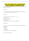 2021 IRC EXAM PART 6 QUESTIONS WITH CORRECT ANSWERS 2025&sol;2026