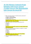 AL MA Masonry Contractor Exam  Questions And Correct Answers  &lpar;Verified Answers&rpar; Plus Rationale2026  Q&A&vert; Instant Download Pdf  
