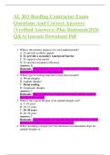 AL RO Roofing Contractor Exam  Questions And Correct Answers  &lpar;Verified Answers&rpar; Plus Rationale2026  Q&A&vert; Instant Download Pdf 