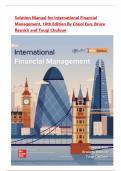 Solutions Manual for International Financial Management&comma; 10th Edition By Cheol Eun&comma; Bruce Resnick and Tuugi Chuluun&period;&vert;All Chapter 1-21