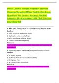 North Carolina Private Protective Services  Unarmed Security Officer Certification Exam  Questions And Correct Answers &lpar;Verified  Answers&rpar; Plus Rationales 2026 Q&A &vert; Instant  Download Pdf 