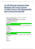 AL SW Sitework Contractor Exam  Questions And Correct Answers  &lpar;Verified Answers&rpar; Plus Rationale2026  Q&A&vert; Instant Download Pdf  