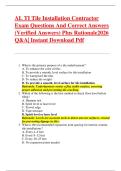 AL TI Tile Installation Contractor  Exam Questions And Correct Answers  &lpar;Verified Answers&rpar; Plus Rationale2026  Q&A&vert; Instant Download Pdf 