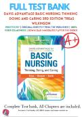 Test Bank for Davis Advantage Basic Nursing&colon; Thinking&comma; Doing&comma; and Caring &ndash; 3rd Edition &lpar;Leslie S&period; Treas&rpar; &vert; Nursing Exam Prep 2025&sol;2026