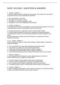 NURS 132 EXAM 1 QUESTIONS & ANSWERS