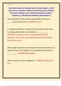 CERTIFIED RADIOLOGY ADMINISTRATOR EXAM NEWEST LATEST  2026 ACTUAL EXAM WITH COMPLETE QUESTIONS AND CORRECT  DETAILED ANSWERS &lpar;100&percnt; VERIFIED ANSWERS&rpar; &vert;ALREADY  GRADED A&plus;&vert; &vert;&vert;PROFESSOR VERIFIED&vert;&vert; &vert;&vert;BRANDNEW&excl;&excl;&excl;&vert;&vert; 