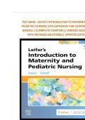Test Bank for Leifer&rsquo;s Introduction to Maternity and Pediatric Nursing&comma; 10th Edition by Kim Cooper and Kelly Gosnell&comma; Chapters 1-34 Isbn-9780443127571 &vert;&vert; Complete A&plus; Guide